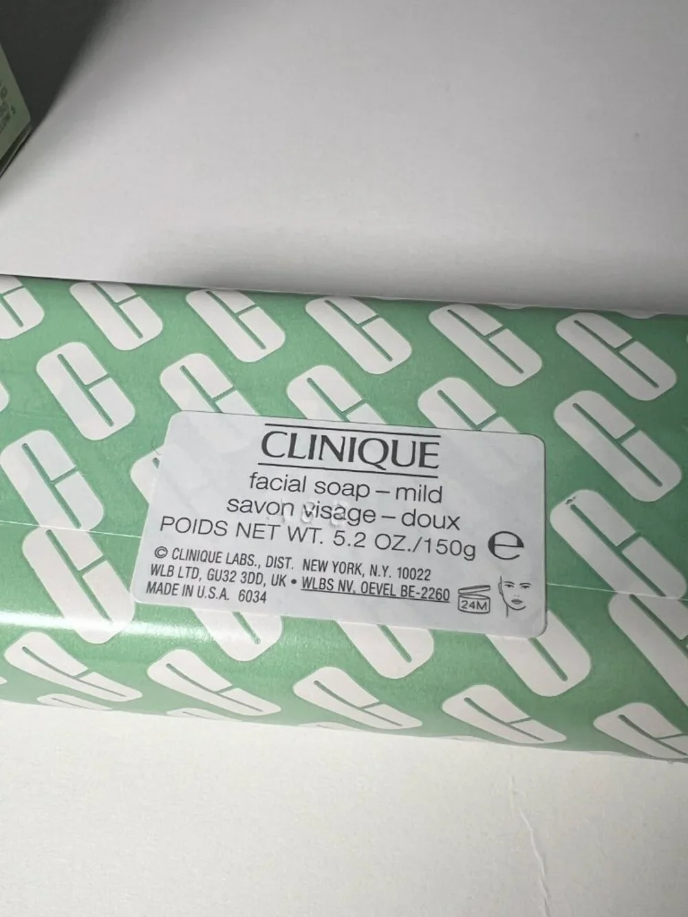 LOT of 2 Clinique Facial Bar Soap MILD Dry Combination Skin Full Size 5.2 oz